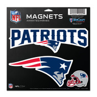 New England Patriots 11"x11" Car Magnet Set