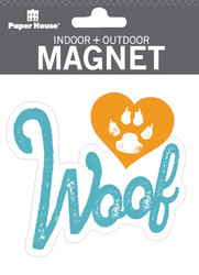 Woof Indoor Outdoor Die-Cut Magnet