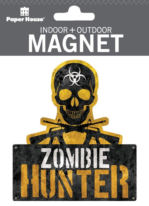 Zombie Hunter Indoor Outdoor Die-Cut Magnet