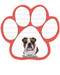 Bulldog Dog Paw Magnetic Note Pad