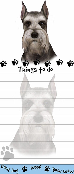 Cropped Schnauzer Magnetic Sticky Note Pad