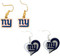 New York Giants Logo and Swirl Heart Earrings