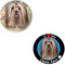 Bundle - 2 Items: Lhasa Apso Absorbent Car Cup Coaster & Circle "Love" Magnet