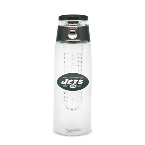 New York Jets 20 Oz Plastic Infuser Sport Bottle