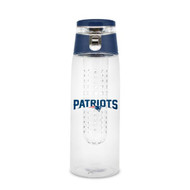 New England Patriots 20 Oz Plastic Infuser Sport Bottle