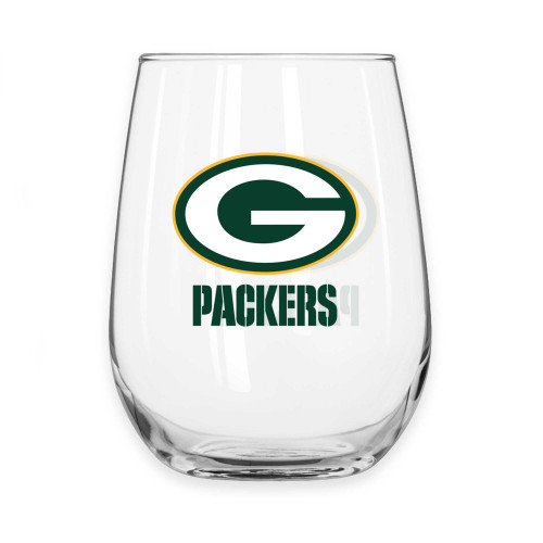 Green Bay Packers Curved Beverage Glass