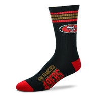 San Francisco 49ers Large '4 Stripe' Deuce Socks
