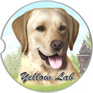 Yellow Labrador Absorbent Car Cup Coaster