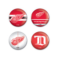Detroit Red Wings Buttons 4-Pack