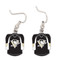 Pittsburgh Penguins Black Jersey Dangle Earrings NHL