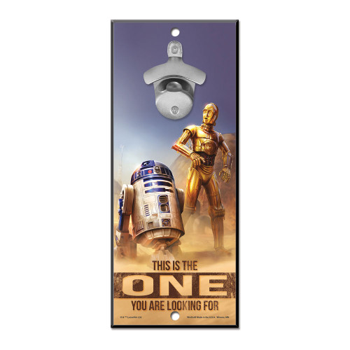 Star Wars R2-D2 and C-3PO Wooden Wall Mounted Bottle Opener