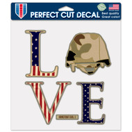 USA LOVE Homefront Girl 8"x8" Perfect Cut Decal