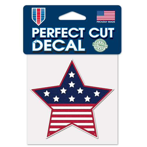 USA Star Flag 4"x4" Perfect Cut Decal
