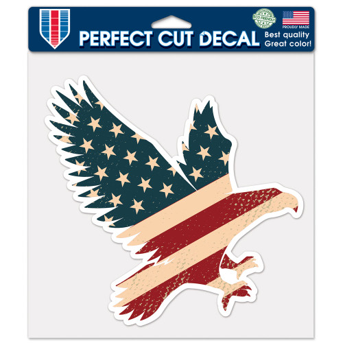 USA Eagle Flag 8"x8" Perfect Cut Decal