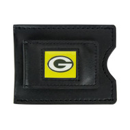 Green Bay Packers Leather Money Clip and Card Case