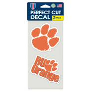 Clemson University 4"x4" Logo Decal (2-Pack)