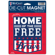 USA Home of the Free Die Cut 6.25" x 9" Car Magnet