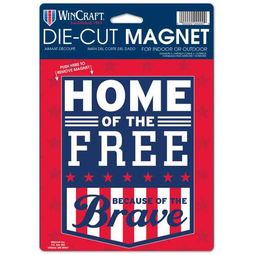 USA Home of the Free Die Cut 6.25" x 9" Car Magnet