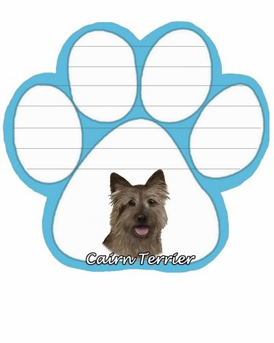 Cairn Terrier Dog Paw Magnetic Note Pad
