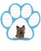 Cairn Terrier Dog Paw Magnetic Note Pad