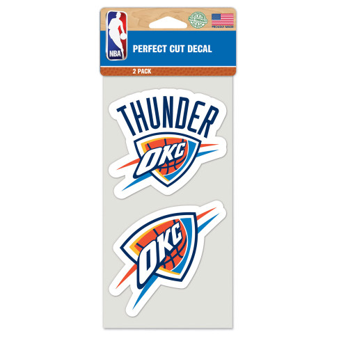 Oklahoma City Thunder 4"x4" Logo Decal (2-Pack)