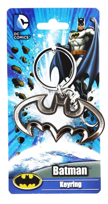 Batman Logo Cutout Pewter Keychain