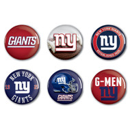 New York Giants Buttons 6-Pack