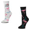 Bundle 2 Items: Flamingos on Black and on White Medium Socks