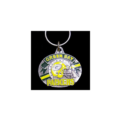 Green Bay Packers Pewter Oval Keychain