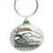 Denver Broncos Pewter Oval Keychain