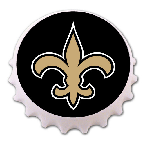 New Orleans Saints Bottle Cap Magnet Bottle Opener