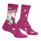 Unicorn Believe In Magic One Size Fits Most Purple Ladies Crew Socks