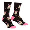 Pugs Pugasus One Size Fits Most Black Ladies Crew Socks