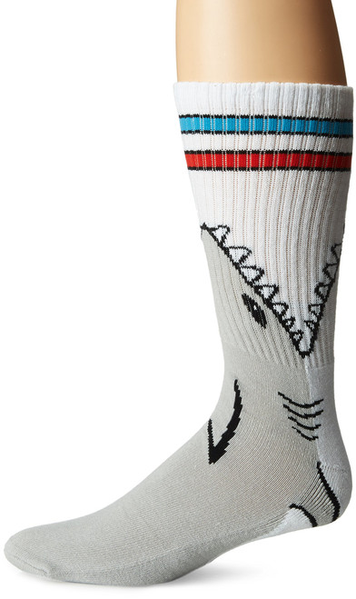 Shark Attack Grey One Size Fits Most Crew Socks