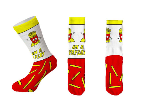 I'm a Fry Guy White One Size Fits Most Crew Socks