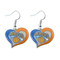 New York Knicks Swirl Heart Earrings