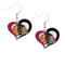 Chicago Blackhawks  Swirl Heart Earrings