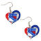 New York Rangers  Swirl Heart Earrings