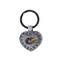 University Of Kansas Metal Heart Keychain