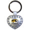 Mississippi State Metal Heart Keychain