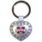 University of Missouri Metal Heart Keychain