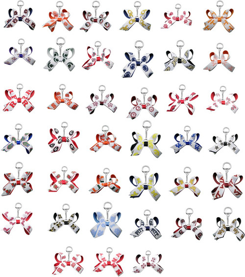 NCAA Mini Bow Keychains - Choose Your Team