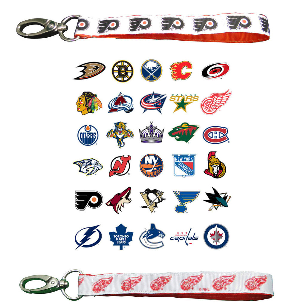 NHL Wristlet Keychains Choose Your Team Sunset Key Chains