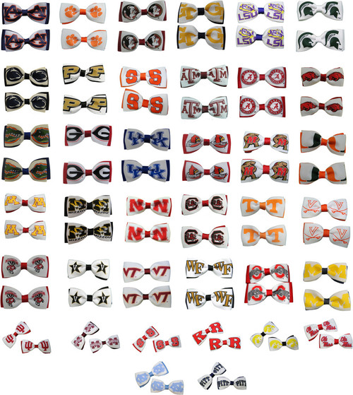 NCAA Hair Bow Pair - Choose Your Team