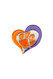 Clemson University Swirl Heart Pin