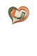 University of Miami Swirl Heart Pin