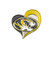 University of Missouri Swirl Heart Pin