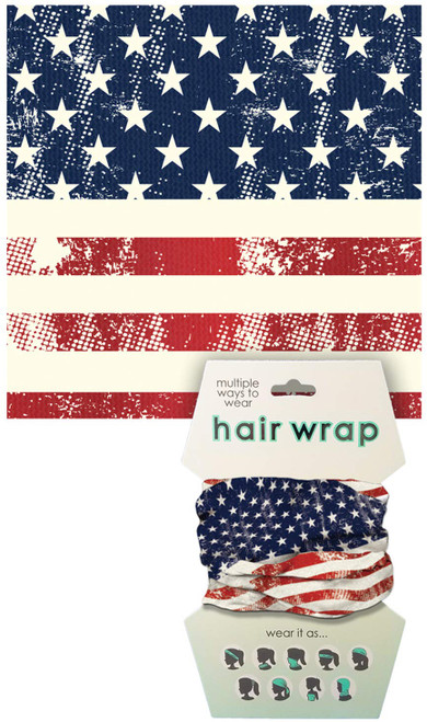 American Flag Hair Wrap