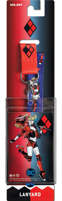 DC Comics Harley Quinn Reversible Lanyard with Breakaway Clip and ID Holder