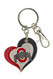 Ohio State University Swirl Heart Keychain